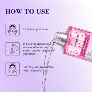 Bruma Facial PDRN Glow Revival con ADN de Sodio, Ácido Hialurónico y Niacinamida, Hidratante, Antioxidante, Iluminadora del Tono de Piel, OEM, Marca Privada - Product Image 6