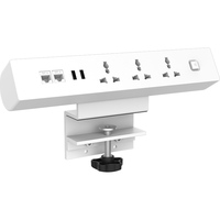 Multiprise JOYE 250V 12A avec protection contre les surtensions, prise EU, 3 prises, 2 ports USB-A, câble de 1,8 m