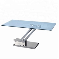 Table basse à raccord hydraulique électrique noir Sweetcrispy avec pièces de tabouret d'extrémité pour meubles de salle à manger Por Table à manger
