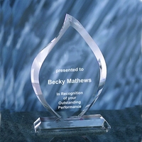 Souvenir Cadeau Personnalisé Design Forme Irrégulière Transparent Cristal Tropy Prix