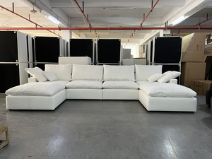 Divano Angolare Modulare a L Oversize in Stile Europeo, Set di Divani Componibili per Soggiorno, Appartamento e Hotel - Product Image 5