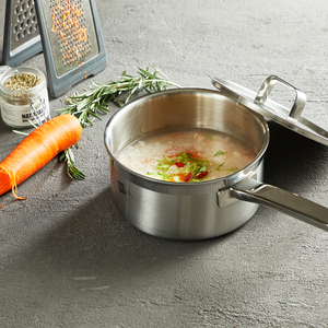 Utensilios de cocina de inducción de alta calidad, sartén de salsa de acero inoxidable con cubierta de acero inoxidable 304 - Product Image 3
