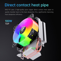 SNOWMAN usine en Stock refroidisseur de processeur 2 caloducs ventilateur de processeur RVB expédition rapide ventilateur de refroidissement de processeur Intel silencieux