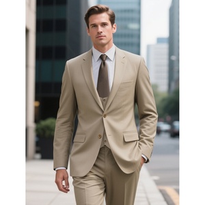 Costumes d'affaires classiques pour hommes, coupe ajustée, respirants, 100 % coton, infroissables, couleurs personnalisables, design confortable, idéaux pour - Product Image 6