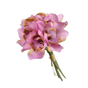 Orchidées Cymbidium artificielles Dongchen Crafts, fleurs nouées à la main pour la décoration de la maison et des mariages, 37G - Product Image 5