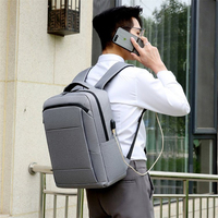 Sac à dos multifonctionnel pour ordinateur portable, imperméable, en nylon et polyester, avec fermeture éclair, USB, pour le bureau, les affaires, grande capacité, personnalisable