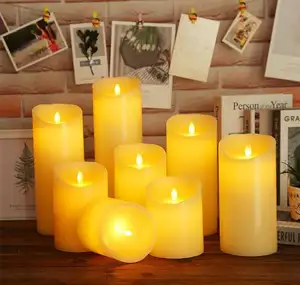 Échantillon gratuit, vente en gros, bougies <span class=keywords><strong>LED</strong></span> sans flamme à piles, télécommandées, scintillantes, étanches pour l'extérieur, personnalisées, bon marché, avec logo - Product Image 2