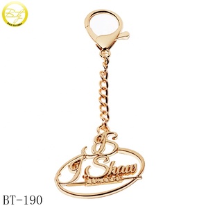 Etiqueta Redonda Personalizada con Diseño de Pavo Real, Cadena Metálica Dorada, Logotipo Grabado, para Bolsos de Mujer, Accesorios y Piezas - Product Image 4