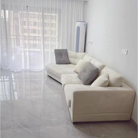 Canapé sectionnel en bois rembourré de mousse, forme spéciale populaire 1+2+chaises, en tissu, pour salon, hôtel, bureau
