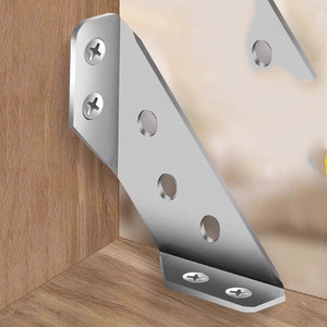 Équerre d'angle triangulaire en métal pour renforcement, support d'angle pour meubles, armoires, tables, en acier inoxydable, 90 degrés - Product Image 3