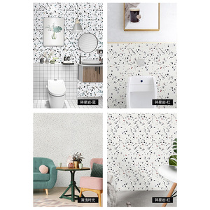 Joy Terrazzo Wall Sticker Self-Adhesive Oil Proof <b>Waterproof</b> <b>Kitchen</b> Countertop Decorative <b>Wallpaper</b> 1 Piece - Product Image 3
