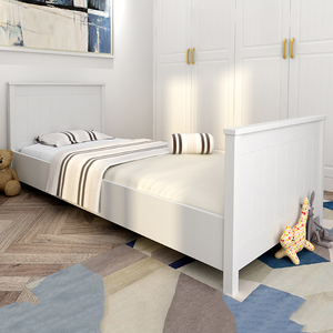 Legno per bambini casa camera da letto singola set di mobili per bambini bambini bambini mobili da letto in legno letto per la scuola alberghiera - Product Image 2