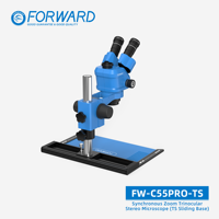 FORWARD FW-C55Pro-TS nouveau Microscope trinoculaire à caméra 4K à grande base coulissante à 7 vitesses pour Machine de réparation BGA à souder
