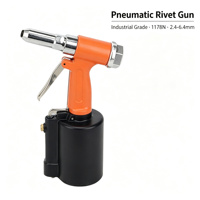 Pistolet à rivets pneumatique industriel robuste à aspiration automatique, capacité 2,4-6,4 mm, échappement avant, acier 1178N
