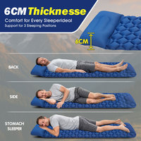 Matelas de couchage gonflable Compass 4 saisons, imperméable, ultraléger, compact, avec pompe intégrée, TPU/Nylon, portable, pour le camping en plein air