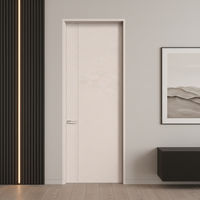 Porte intérieure de sécurité en aluminium et bois massif, moderne, étanche, à ouverture manuelle, personnalisée pour chambre d'hôtel