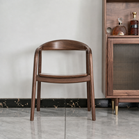 Chaise de salle à manger nordique en bois massif avec accoudoirs, chaise d'appoint pour la maison, chaise de loisirs pour salle à manger, bureau et salon de thé