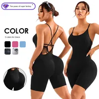 Nouveau design – Combinaison de yoga sans bretelles et sans coutures, une pièce, grande taille, sexy, gainante, taille ajustée pour studio de yoga