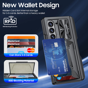 Ốp lưng điện thoại Samsung Galaxy Z Fold6 có ngăn đựng thẻ dạng cửa sổ đẩy và khe cắm bút, dành cho Galaxy Z Fold 6 - Product Image 5