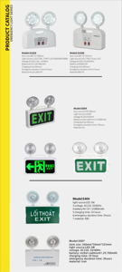 Luz de salida de emergencia de doble cabeza LED de 2*5W a prueba de explosiones de alta calidad IP65 lámpara interior/exterior con voltaje de entrada de 85V-265V - Product Image 4