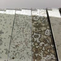 Classic Vintage Mirror Antique, Glass Antiqued Mottled Mirror Panels Custom Cut, Antique Mirror Tiles 18''x18'' for Building Use