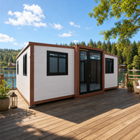 Maison conteneur extensible confortable de 20 pieds, isolée, étanche, modulaire, prête à l'emploi pour une vie de vacances
