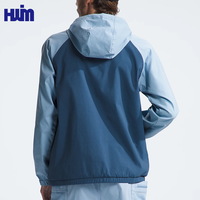 Logo personnalisé Nylon Spandex doux séchage rapide quart fermeture éclair pull léger imperméable Gym sport veste de course pour hommes