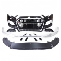 Pare-chocs avant style RS3 avec échappement quadruple, diffuseur, calandre de pare-chocs avant, kit carrosserie pour Audi A3 8V.5 2017 2018 2019 2020