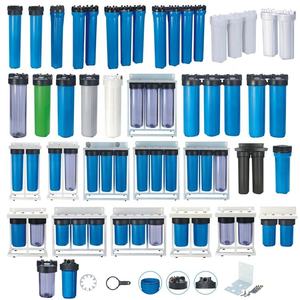 10 20 pouces un étage grand boîtier de filtre à eau transparent en plastique bleu Upvc pour purificateur d'eau pp /carton - Product Image 6