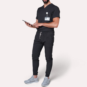 Vêtements médicaux unisexes Bestin Medic Jogger Scrubs Uniforms Sets en tissu sergé polyester élasthanne, vêtements médicaux à séchage rapide, chirurgicaux - Product Image 4