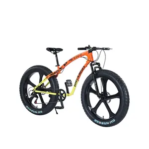 אופני שלג MTB 26 אינץ' עם נגרר 21 מהירויות וקלה קשירה 2 גלגלים שמן צמיג אופני הרים חשמליים