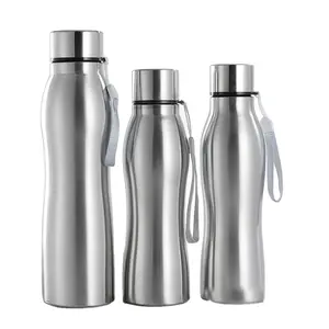 Stainless steel gourd shape single wall 1000ml can be customized logo sports cup water bottle