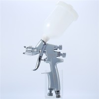 Pistolet de pulvérisation pneumatique mini H-921 en aluminium à alimentation par gravité, pot de peinture 250 ml, buse 1,0 mm, pression d'air 3 bars/43 psi, sans air, pour voiture