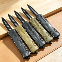 Couteau de survie portable de haute qualité avec manche en plastique et lame en acier 5CR13MOV, couteau de chasse EDC multifonctionnel, couteau de poche