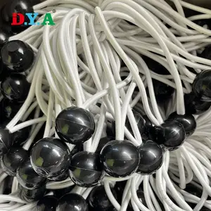 Personalizzare le dimensioni 4mm 5mm 15cm 6 pollici di gomma bianca bungee cavo con sfera di plastica per esterni