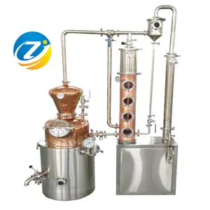 ZJ 200L destiladora de álcool destilação equipamentos cobre coluna ainda gin destilaria máquina