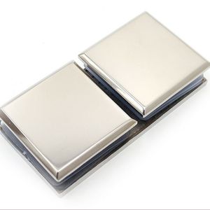 Square Stainless Steel <b>Double</b> <b>Sided</b> Fixing Clip 180 Degree For Shower Room Partitions And Bathroom Connectors Wall Mount - Product Image 2