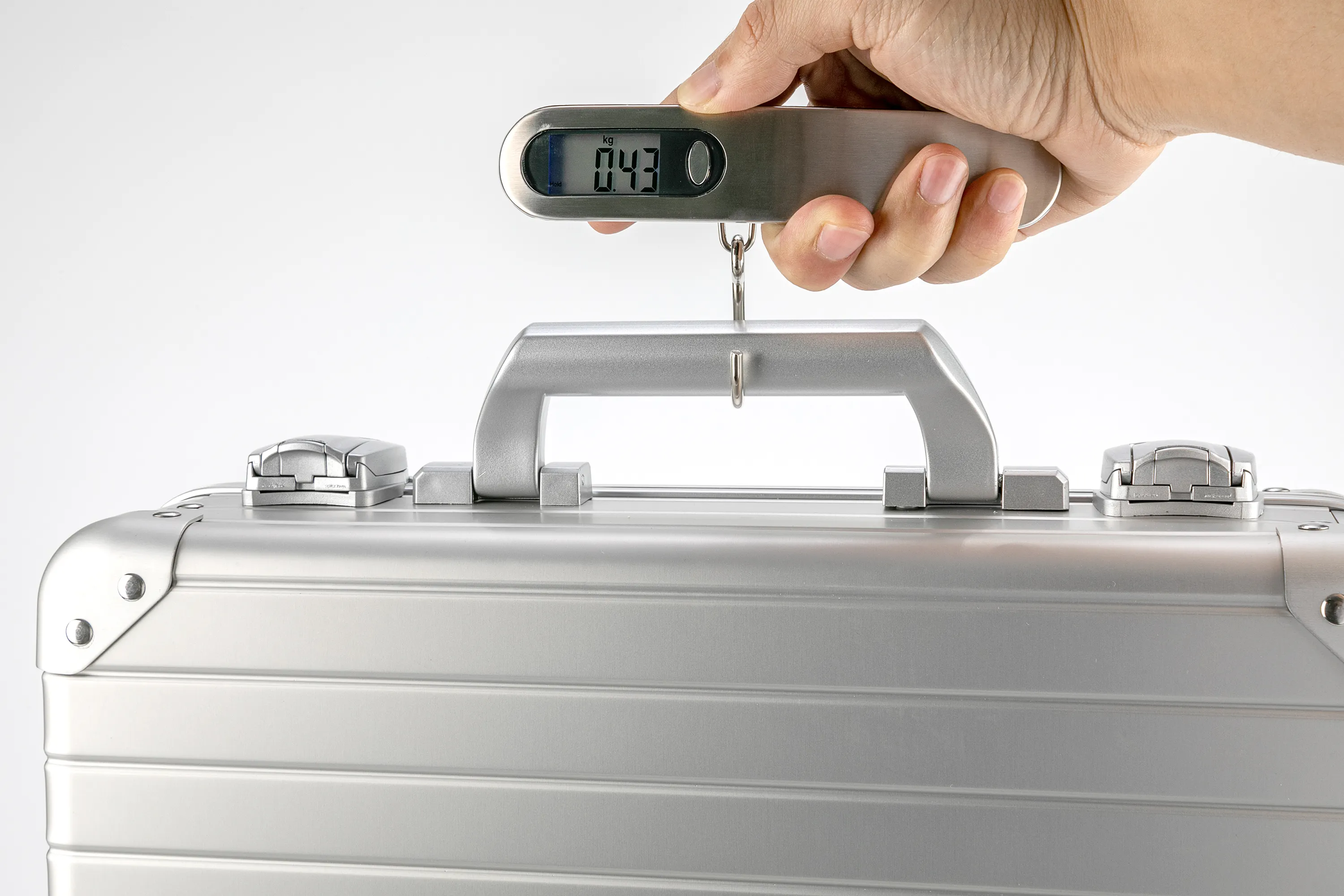 Changxie hochwertiger Edelstahl 50 kg 10 g Taschen-Digitalgewichtsskala tragbares Gepäck Koffer Reisegewichtsskala
