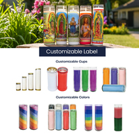 Bougie pilier en cire de soja écologique sans fumée, imprimée sur mesure - 7 jours d'autonomie, non parfumée, faite à la main, décoration religieuse pour la maison, Pâques
