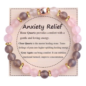 Wanita 8mm rantai elastis batu alami bermanik-manik untuk Gelang dengan kristal inspirasional liburan hadiah perhiasan Fashion - Product Image 5