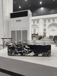 Table basse en marbre noir naturel Calacatta Bvlgari Table basse noire - Product Image 4