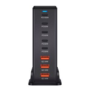อะแดปเตอร์ GaN 268W 8 พอร์ต สำหรับเดสก์ท็อป รองรับ PD100W QC18W ชาร์จเร็วสำหรับอุปกรณ์หลายชนิด - Product Image 2