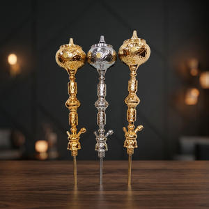 Oferta Especial: Mini Cachimba de Lujo de Acero Inoxidable Lacado Farida Deep Ice Chillers con Diseño Artesanal en Relieve de Madreperla de Alta Calidad - Product Image 2