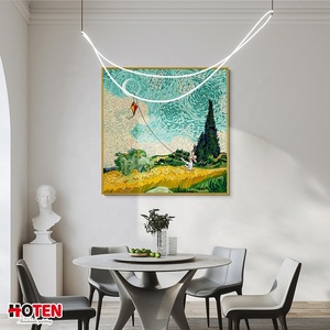 Arte <span class=keywords><strong>de</strong></span> pared moderno pintado a mano, decoración colgante posmoderna, lienzo, pintura al óleo del <span class=keywords><strong>campo</strong></span> <span class=keywords><strong>de</strong></span> <span class=keywords><strong>trigo</strong></span> <span class=keywords><strong>de</strong></span> <span class=keywords><strong>Van</strong></span> <span class=keywords><strong>Gogh</strong></span> y ciprés - Product Image 4