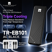 Thermalright TR-EB101 Schwarz 10 Gbit/s M.2 NVMe SSD-Gehäuse USB 3.2 Gen 2 Typ-C PCIe Externes Festplattengehäuse