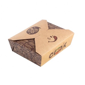 Caja de embalaje de comida plegable desechable para llevar con <span class=keywords><strong>2</strong></span> compartimentos Cajas de embalaje de almuerzo de arroz de comida Bento de papel para comida rápida - Product Image 6