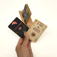 Jeu de cartes Oracle de la Lune à impression personnalisée avec dorure à chaud, bords dorés de haute qualité, cartes de tarot et d'oracles avec boîte de rangement