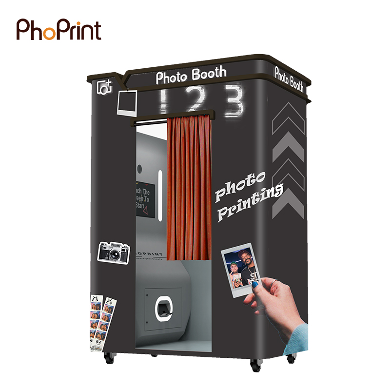 Портативная фотобудка для селфи, киоск, светодиодный корпус, цифровая камера Мгновенной Печати, фотобудка