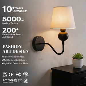 Applique murale minimaliste nordique avec lin doré créatif et individuel adapté à l'étude du salon de la chambre et à la lumière du couloir - Product Image 1