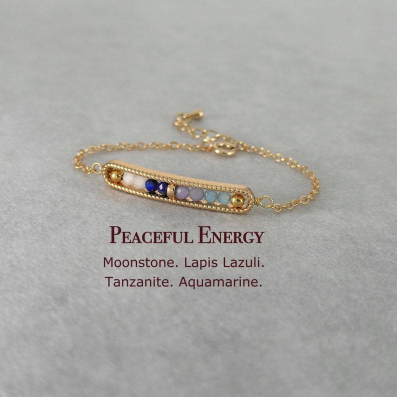 Lapis-lazuli bleu clair de lune, tanzanite, aigue-marine